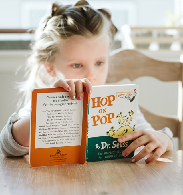 Children learning to read in a supportive environment